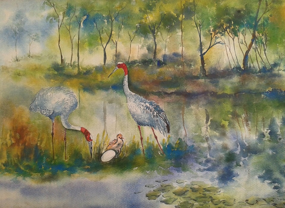 Lumbini-crane-sudha-art